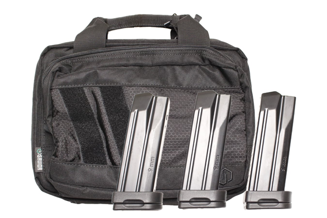 ROST MARTIN RM1S Comp 9mm Optic Ready Package with Viridian RFX-11 Green Dot, Four Mags and Savior Bag